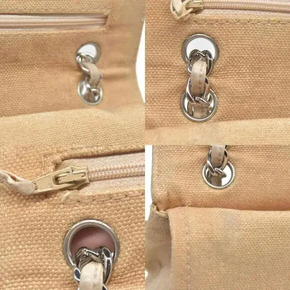 CHANEL 2006-2008 Medium Classic Lambskin Trimmed Canvas Line - Picture 6 of 15